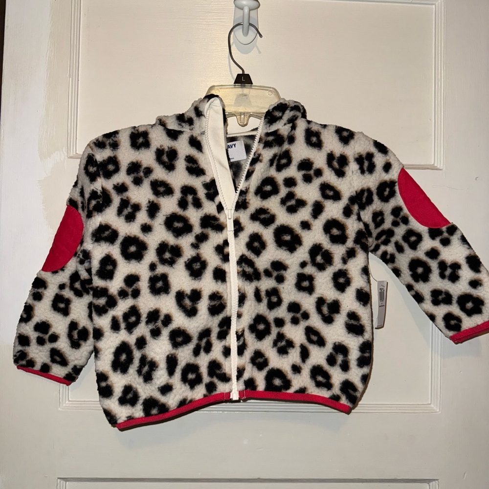 Toddler Leopard Print Fleece Jacket. NWT